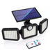 Luz led solar 3 cabezales con sensor de movimiento